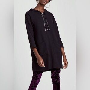 Zara Black Hoodie Dress